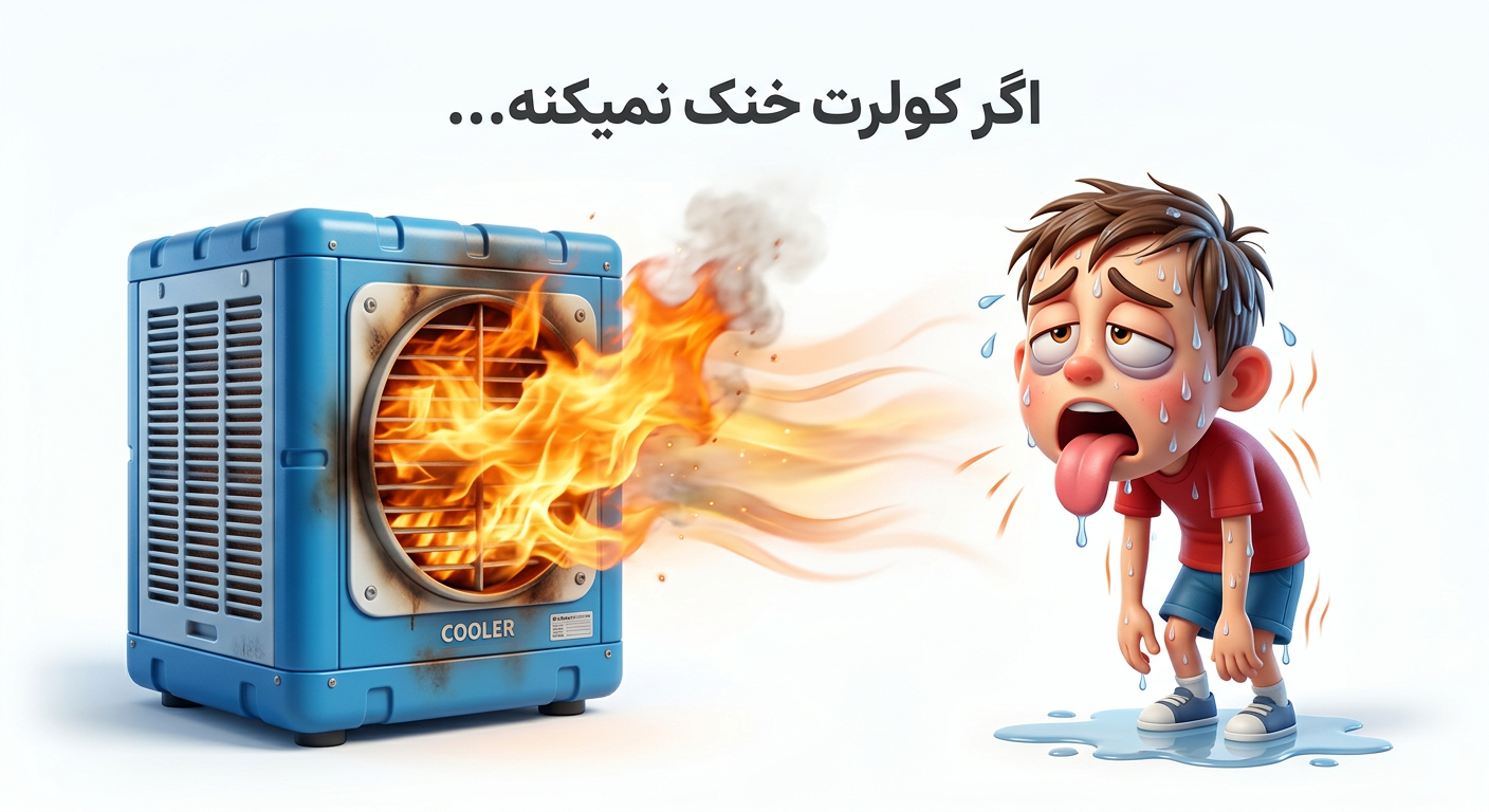 چرا کولر آبی باد داغ میزند؟؟؟